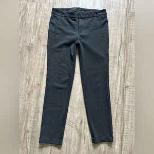 Zara basic rolled hem crop grey Trousers pants workwear office neutral capsule